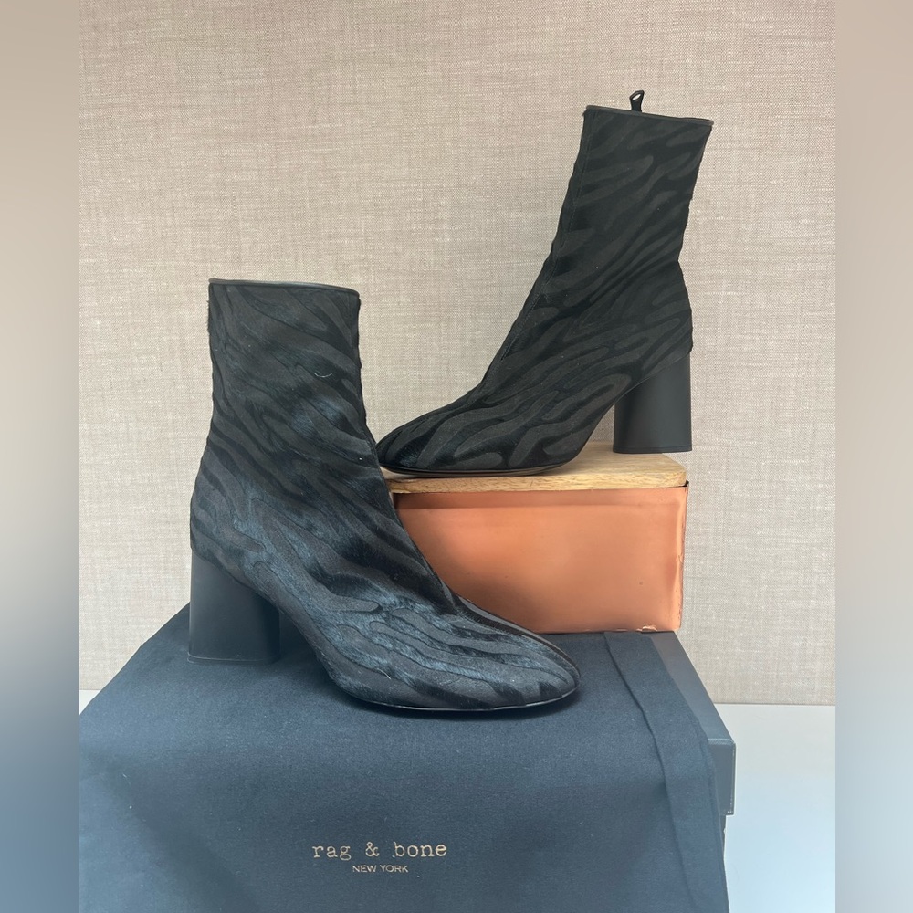 Rag & Bone - NIB Black Zebra Booties size 39.5 — Brand New!  Never Worn!